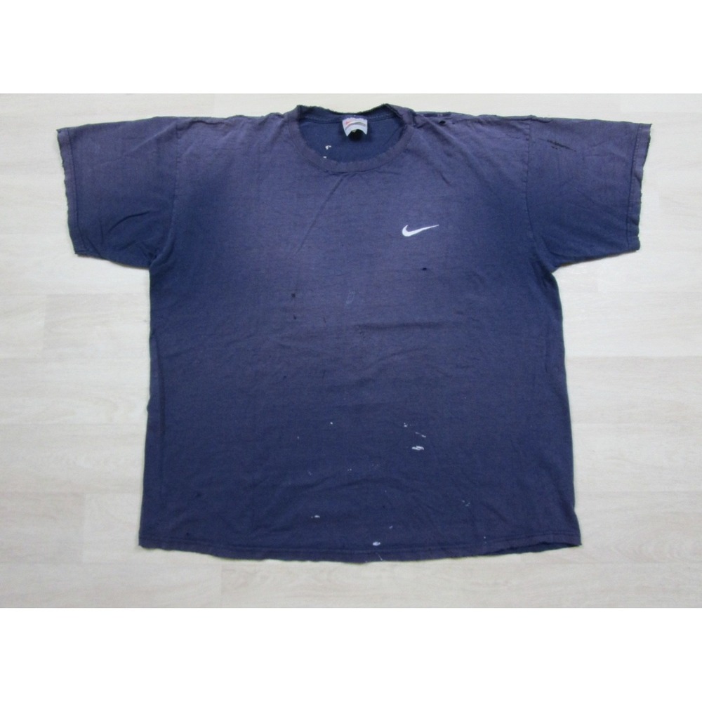 Vintage 90s Y2K Nike Swoosh T-Shirt Men's (XL) Thrashed Thin Faded Made in USA
